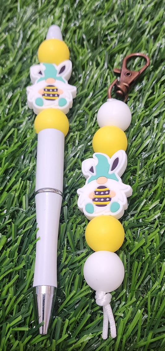 Gnomey Egg Pen and Keychain Combo