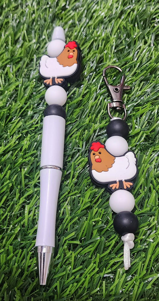 Chicken Pen and Keychain Combo