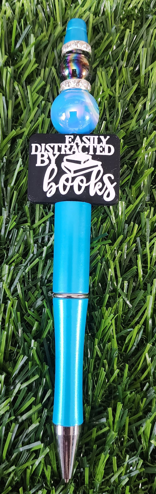 Distracted by Books Teal Pen