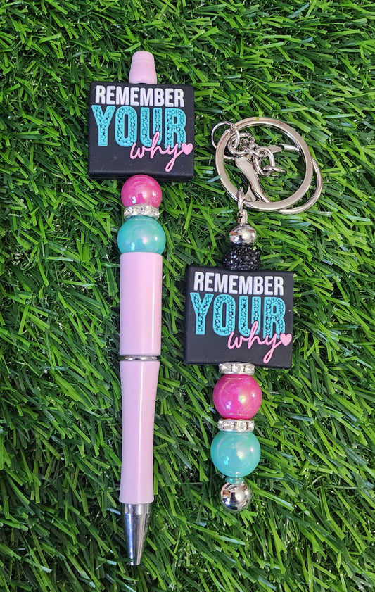 Remember Your WHY Pen and Keychain Combo