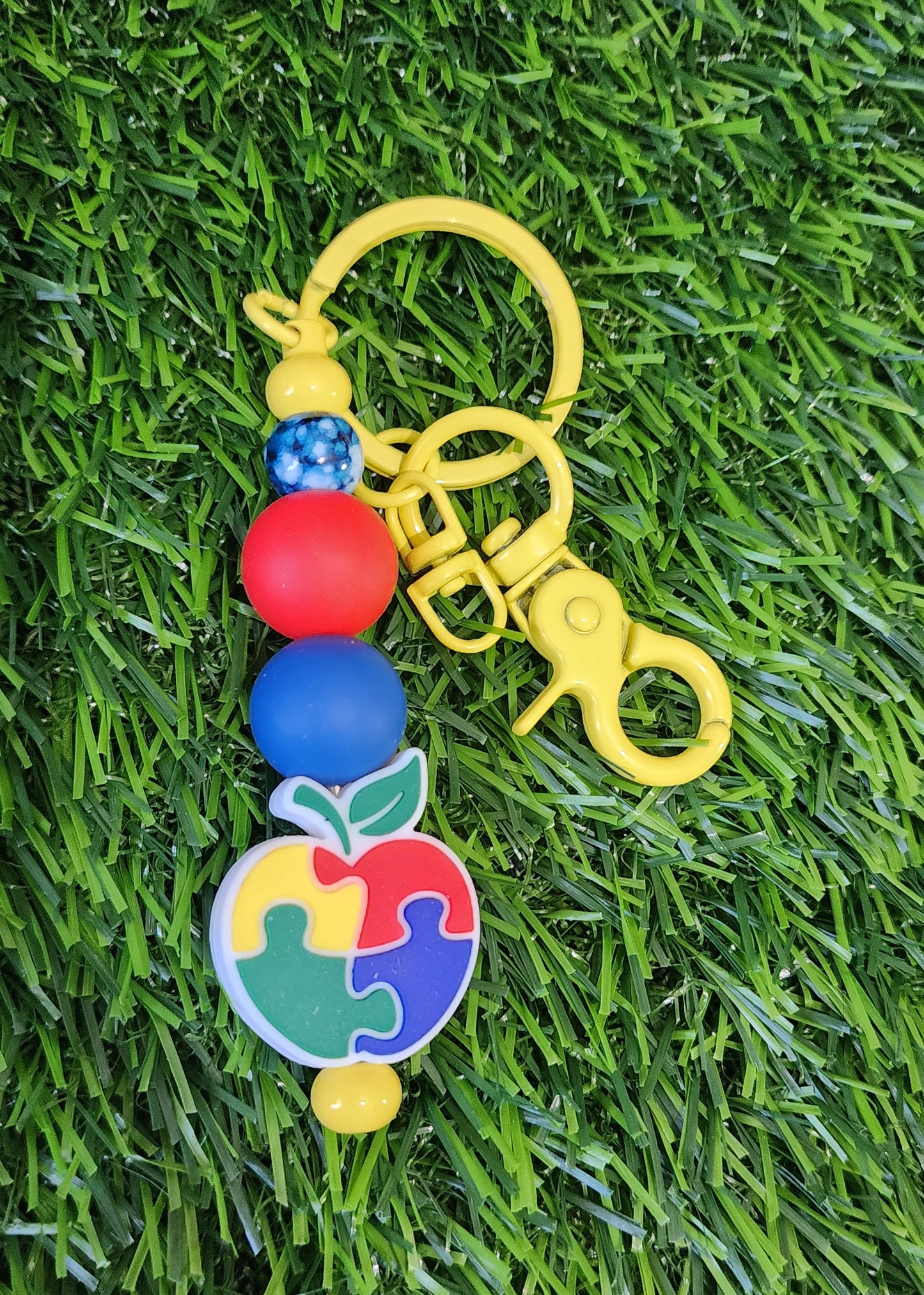 Autism Apple Bar Keychain