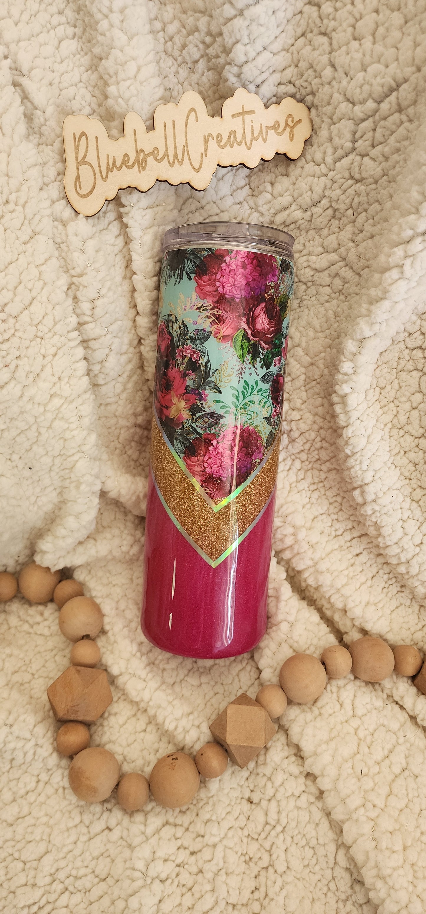 30 oz Pretty in Pink Flowers