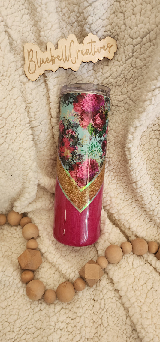 30 oz Pretty in Pink Flowers