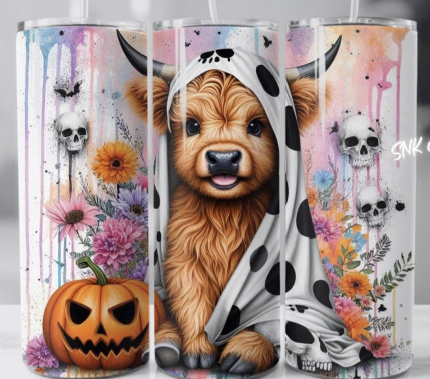 Cutie Cow and Pumpkin 20oz Tumbler